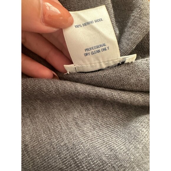 OSCAR DE LA RENTA Gray Cashmere Ruched Sweater Size XS - Picture 6 of 8